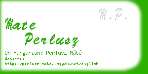 mate perlusz business card